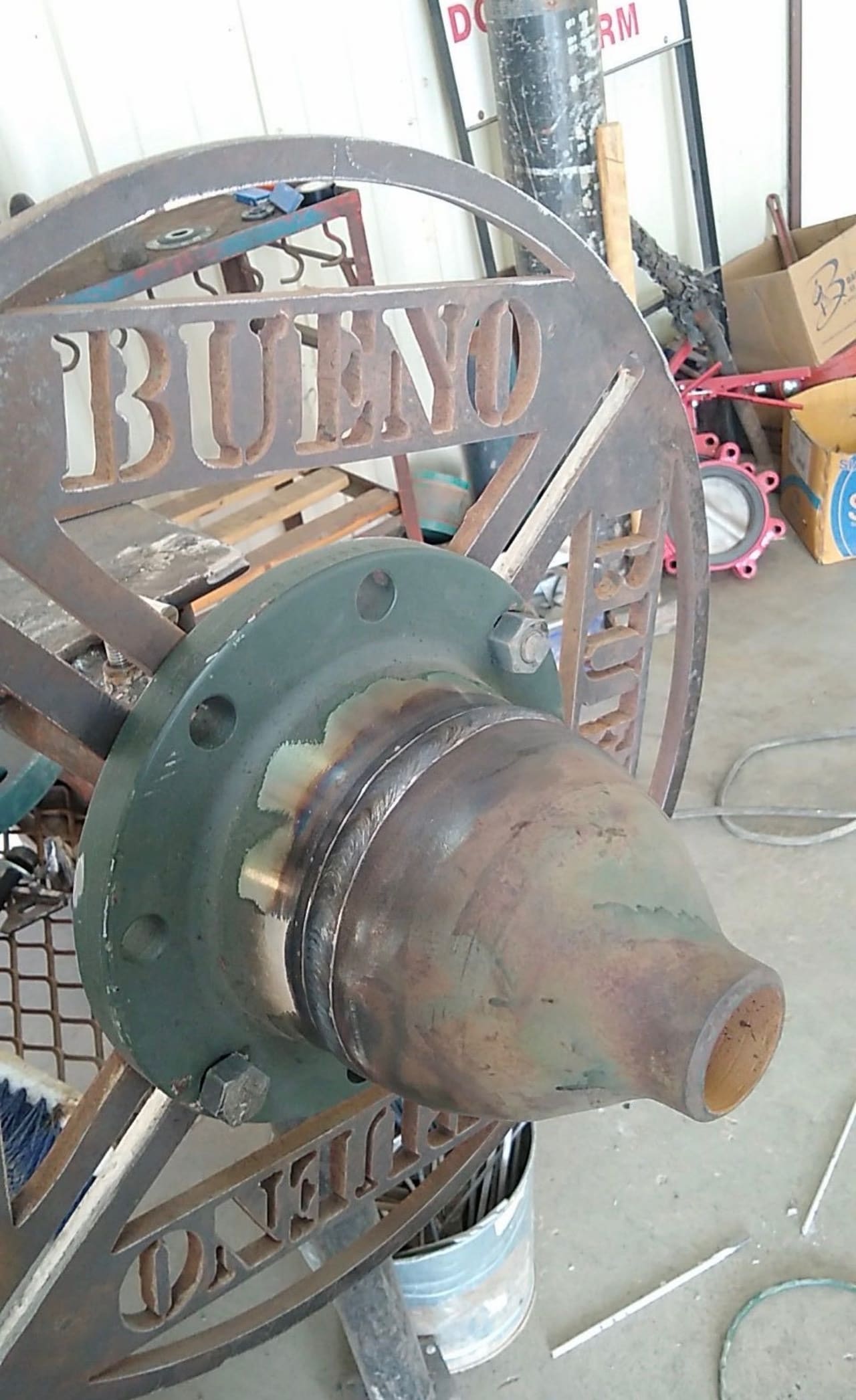 Custom fabrication — branded wheel